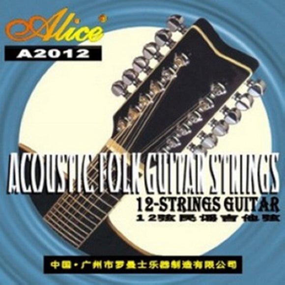 Alice A2012, Acoustic Guitar 12-String Set, 10..30..40..50..26, Stainless Steel, Coated Copper Wound