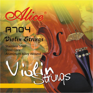 Alice A704, 5 PCs Single Violin Strings, 1st E, Stainless Steel