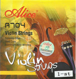 Alice A704, Violin Strings Sets, 4/4 Size, Stainless Steel, Alloy Wound, E Ball End