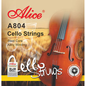 5 PCs Single Cello Strings, 4/4, 1st A, Steel Core, Aluminium Alloy Wound