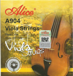 Alice A904, Viola Strings Sets, 16 inch Size, Steel Core, Alloy Wound