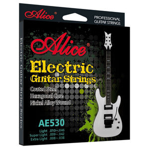 Alice AE530, 20 Packs Electric Guitar Strings Set, 09-42, Costed Steel, Hexagonal, Nickel Alloy Wound