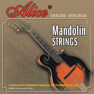 Alice AM03, 20 Packs Mandolin Strings Set, 10-34, Round Core, Silver Plated Copper Wound, Loop