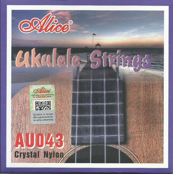 Alice AU043, Ukulele Strings Sets, Crystal Nylon, A E C G