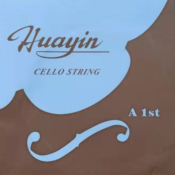 HuaYin, Single Cello Strings, 1/2 1st A, Steel Core, Nickel Alloy Wound, CM200