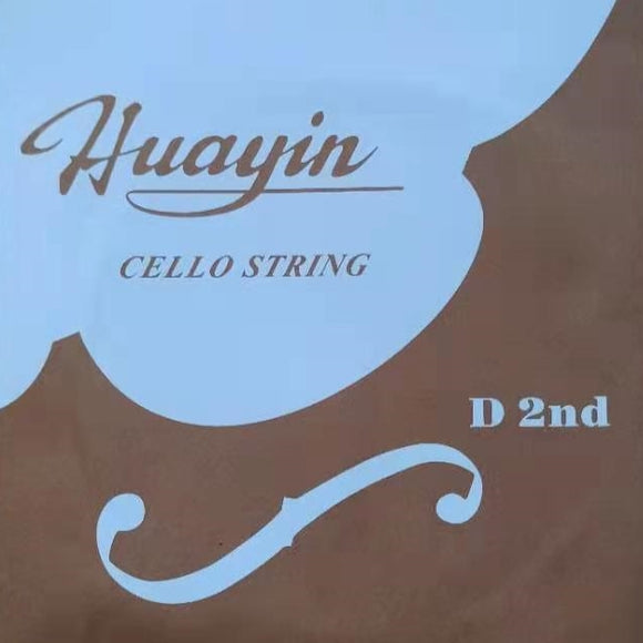 HuaYin, Single Cello Strings, 1/2 2nd D, Steel Core, Nickel Alloy Wound, CM200