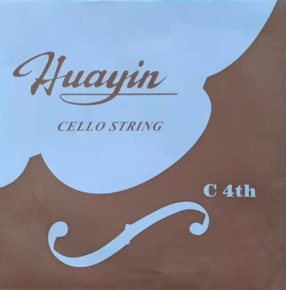 HuaYin, Single Cello Strings, 1/2 4th C, Steel Core, Nickel Alloy Wound, CM200