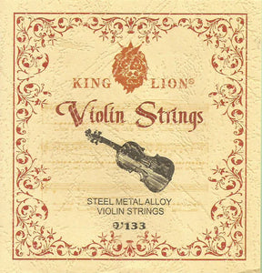 KingLion KL133V,  Violin Strings Sets, 4/4 Size, Rope Steel Core, Nickel Alloy Wound, E Ball End,