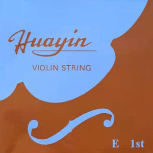 HuaYin, 2 Packs Violin Strings Set, 4/4 Size, Steel Core, Nickel Alloy Wound, E Ball End, VM200