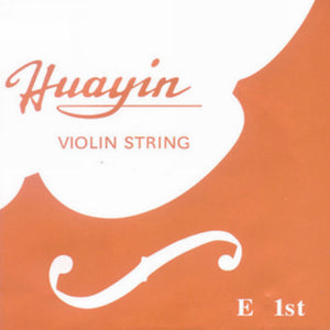 HuaYin, Violin Strings Set, 4/4 Size, Extra 1E, Steel Core, Nickel Alloy Wound, E Ball End, VM200