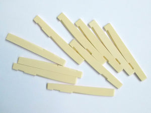 1000 PCs Acoustic Guitar Saddles 74 x 3 x 7.8-6.8, Plastic, Ivory Color, A026C