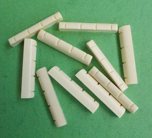 10 PCs Ukulele Nuts 35 x 5 x 6.5, Plastic, Ivory Color, A030A